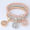 Women's Alloy Geometric Tree Starfish Pendant Multi Layer Bracelet Jewelry With Electroplating