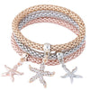 Women's Alloy Geometric Tree Starfish Pendant Multi Layer Bracelet Jewelry With Electroplating