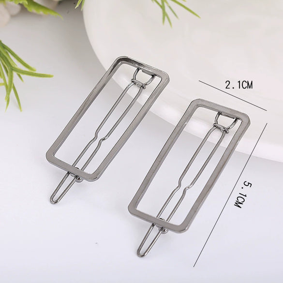 Women's Alloy Geometric Triangular Dripping Round Rectangular Side Clip Hair Accessories