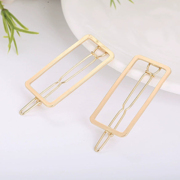 Women's Alloy Geometric Triangular Dripping Round Rectangular Side Clip Hair Accessories