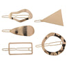 Women's Alloy Geometric Triangular Dripping Round Rectangular Side Clip Hair Accessories