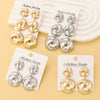 Women's Alloy Geometric Twist Distorted Knot Earrings With Electroplating