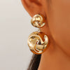 Women's Alloy Geometric Twist Distorted Knot Earrings With Electroplating