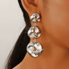 Women's Alloy Geometric Twist Distorted Knot Earrings With Electroplating