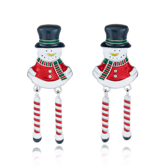 Women's Alloy Gingerbread Man Drop Earrings With Electroplated Finish And Stainless Steel Posts Cute Cartoon Highend Jewelry