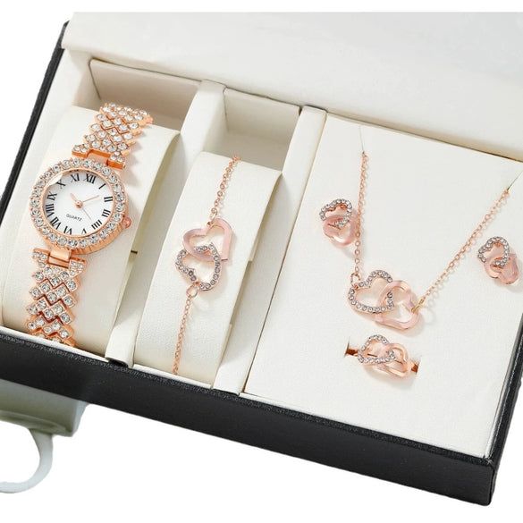 Women's Alloy Glass Quartz Business Style Round Dial Watch