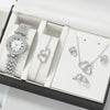 Women's Alloy Glass Quartz Business Style Round Dial Watch