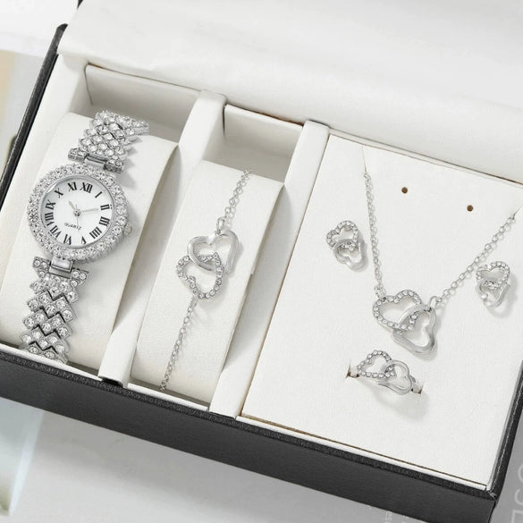 Women's Alloy Glass Quartz Business Style Round Dial Watch