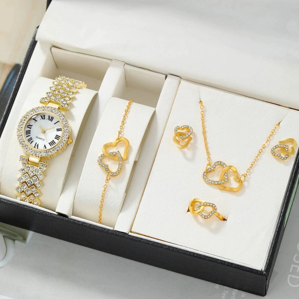 Women's Alloy Glass Quartz Business Style Round Dial Watch