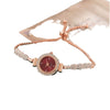 Women's Alloy Glass Quartz Fashion Round Bracelet Watch With Printed Logo