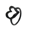 Women's Alloy Goldplated Ring With Hammer Pattern And Heart Shape