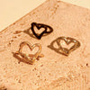Women's Alloy Goldplated Ring With Hammer Pattern And Heart Shape