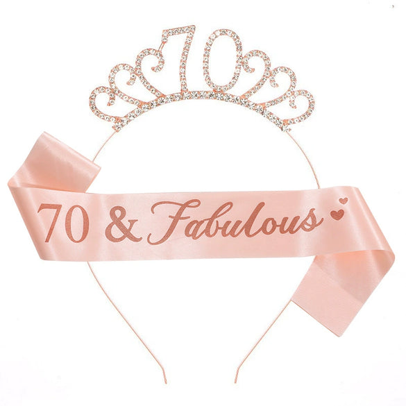 Women's Alloy Hair Band Shoulder Strap Set With Electroplating Letters Numbers Text Style