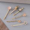 Women's Alloy Hair Clip Rhinestones Electroplating Minimalist Plants Flowers Style