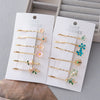 Women's Alloy Hair Clip Rhinestones Electroplating Minimalist Plants Flowers Style