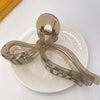 Women's Alloy Hair Clip With Painting Treatment Jellycolored Bow Claw Design