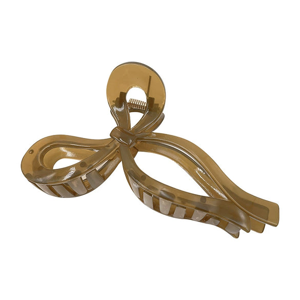 Women's Alloy Hair Clip With Painting Treatment Jellycolored Bow Claw Design