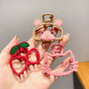 Women's Alloy Handmade Cartoon Cute Little Bear Cat Hollow Grab Clip Hairpin Headwear