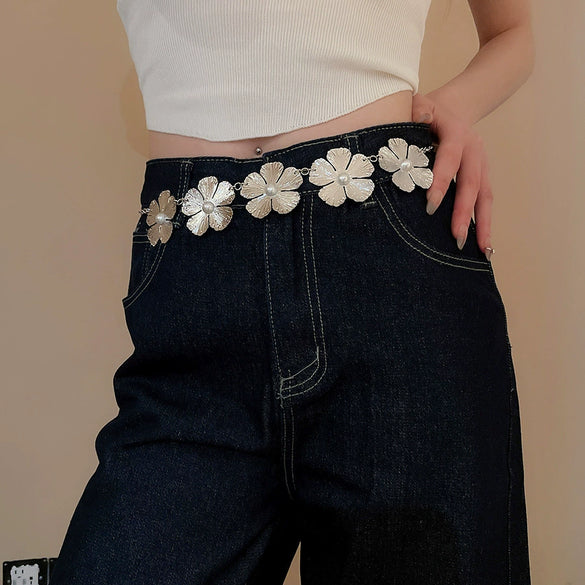 Women's Alloy Handmade Heart Shape Waist Chain Decorative Belt