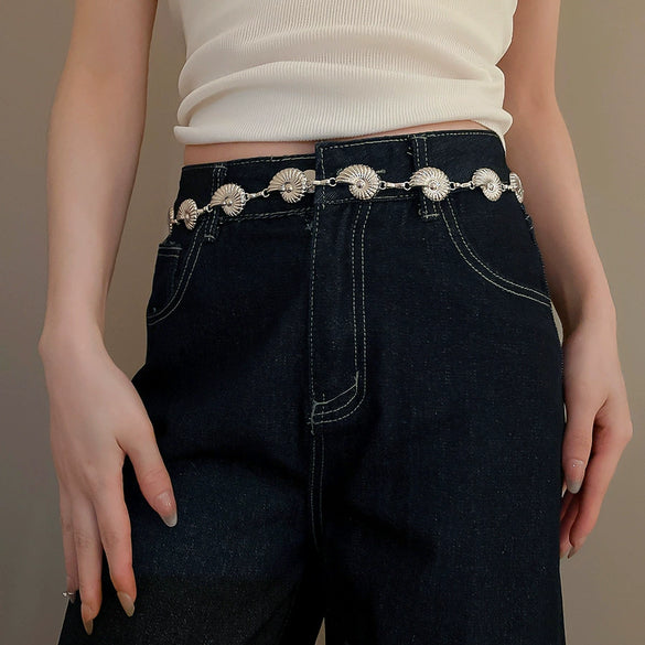 Women's Alloy Handmade Heart Shape Waist Chain Decorative Belt