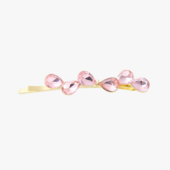 Women's Alloy Handmade Light Luxury Style Rhinestone Hairpin Side Clip With Double Clip Bow Design
