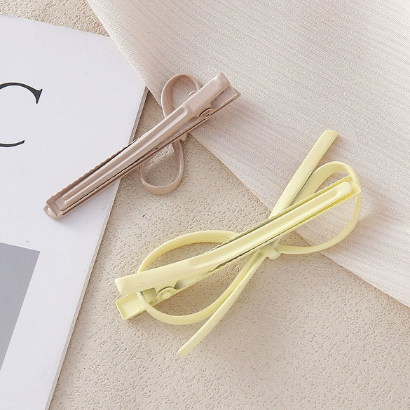 Women's Alloy Handmade Princess Style Colorful Bow Side Hairpin Clip