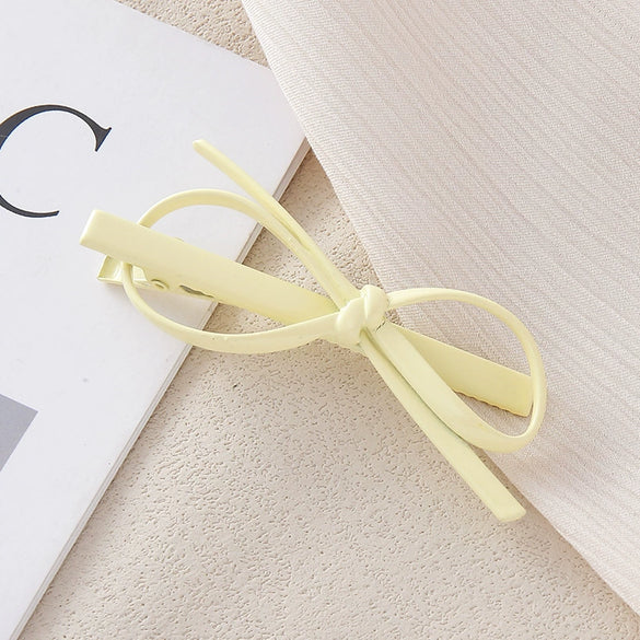 Women's Alloy Handmade Princess Style Colorful Bow Side Hairpin Clip