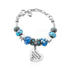 Women's Alloy Heart Flower Beaded Bracelet With Electroplated Finish Trendy Fashion Jewelry