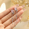 Women's Alloy Heart Shape Diamondembedded Electroplated Stud Earrings