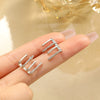 Women's Alloy Heart Shape Diamondembedded Electroplated Stud Earrings