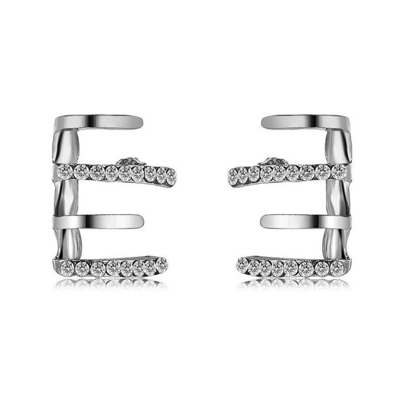 Women's Alloy Heart Shape Diamondembedded Electroplated Stud Earrings