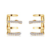 Women's Alloy Heart Shape Diamondembedded Electroplated Stud Earrings
