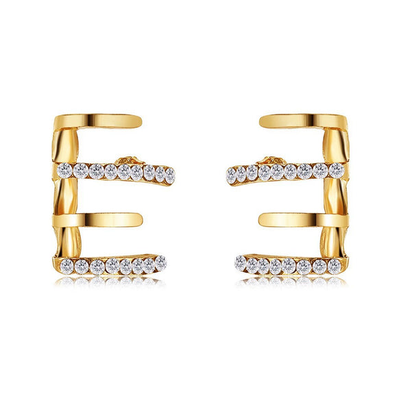 Women's Alloy Heart Shape Diamondembedded Electroplated Stud Earrings
