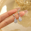 Women's Alloy Heart Shape Diamondembedded Electroplated Stud Earrings