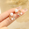 Women's Alloy Heart Shape Diamondembedded Electroplated Stud Earrings