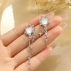Women's Alloy Heart Shape Diamondembedded Electroplated Stud Earrings