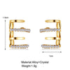 Women's Alloy Heart Shape Diamondembedded Electroplated Stud Earrings