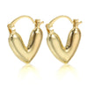Women's Alloy Heart Shape Diamondembedded Electroplated Stud Earrings