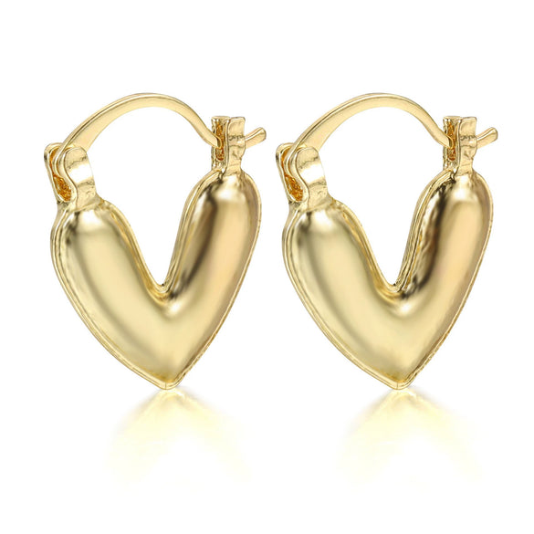 Women's Alloy Heart Shape Diamondembedded Electroplated Stud Earrings