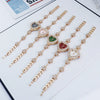 Women's Alloy Heart Shape Fashionable Diamondencrusted Bracelet Watch