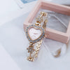 Women's Alloy Heart Shape Fashionable Diamondencrusted Bracelet Watch