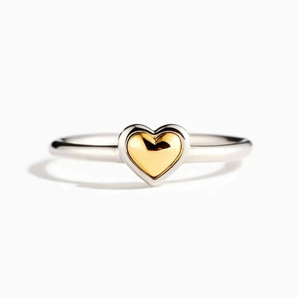 Women's Alloy Heart Shape Minimalist Ring With Electroplating