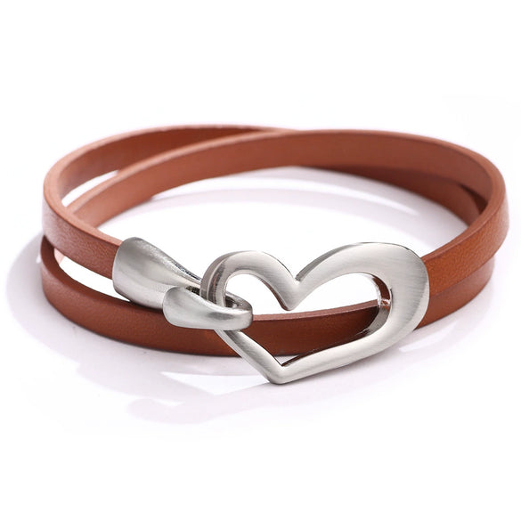 Women's Alloy Heart Shaped Electroplated Bracelet