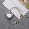 Women's Alloy Heartshaped And Oval Quartz Bracelet Watch Elegant Fashion Leisure Style