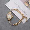 Women's Alloy Heartshaped And Oval Quartz Bracelet Watch Elegant Fashion Leisure Style