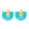 Women's Alloy Heartshaped Geometric Retro Exaggerated Tassel Electroplated Earrings