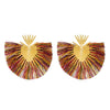 Women's Alloy Heartshaped Geometric Retro Exaggerated Tassel Electroplated Earrings