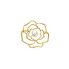 Women's Alloy Hollow Flower Electroplated Camellia Brooch Suit Pin Accessories