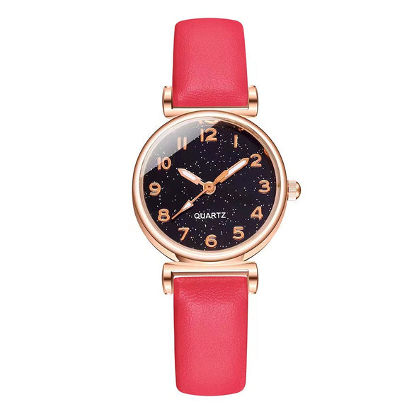 Women's Alloy Imitation Leather And Stainless Steel Round Dial Leisure Watch