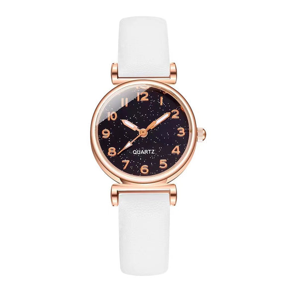 Women's Alloy Imitation Leather And Stainless Steel Round Dial Leisure Watch